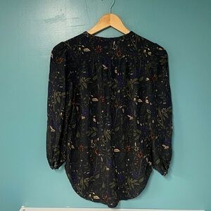 𝅺ag Adriano Goldschmied Tie Neck Floral Top - XS